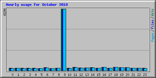 Hourly usage for October 2018